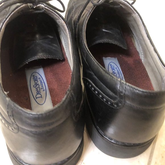 Rockport Dressports Men\'s Black Leather Lace-Up Wingtip Shoes  Size 11 1/2 Great